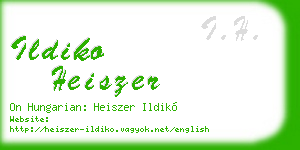ildiko heiszer business card